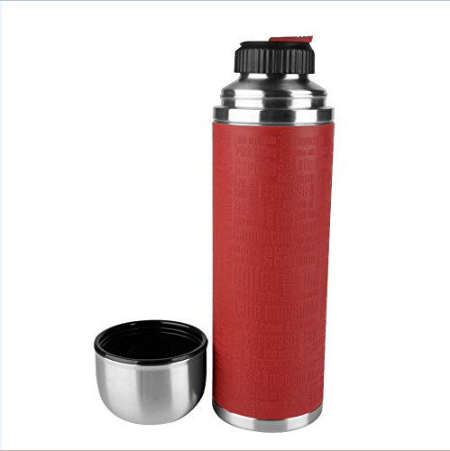 Tefal Senator Vacuum Flask 1L Thermal Bottle Stainless Steel Red Thermal Bottle Break Proof K3068414