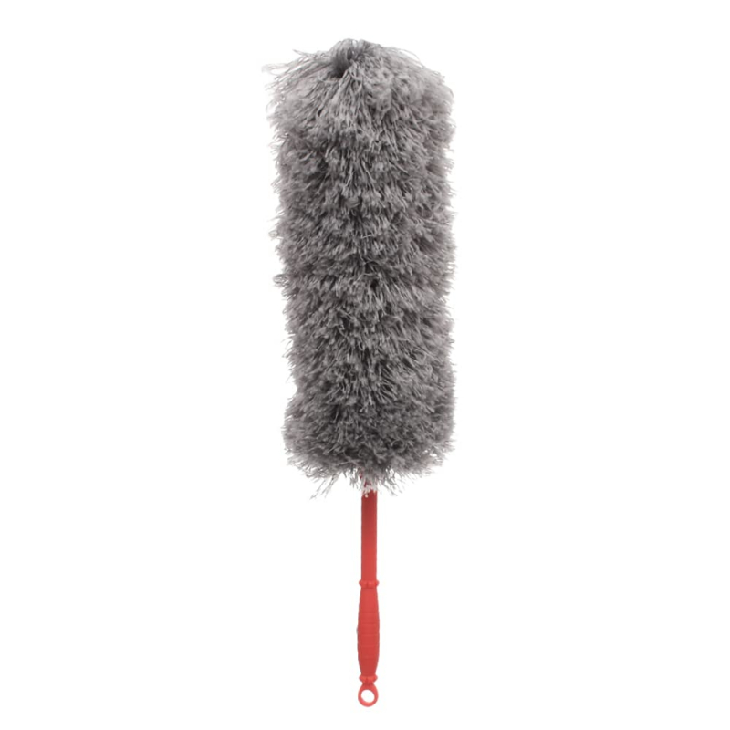 LiAo Microfiber Cleaning Duster 56x12CM Super Dust Absorbent, Soft, Red & Grey, E130023