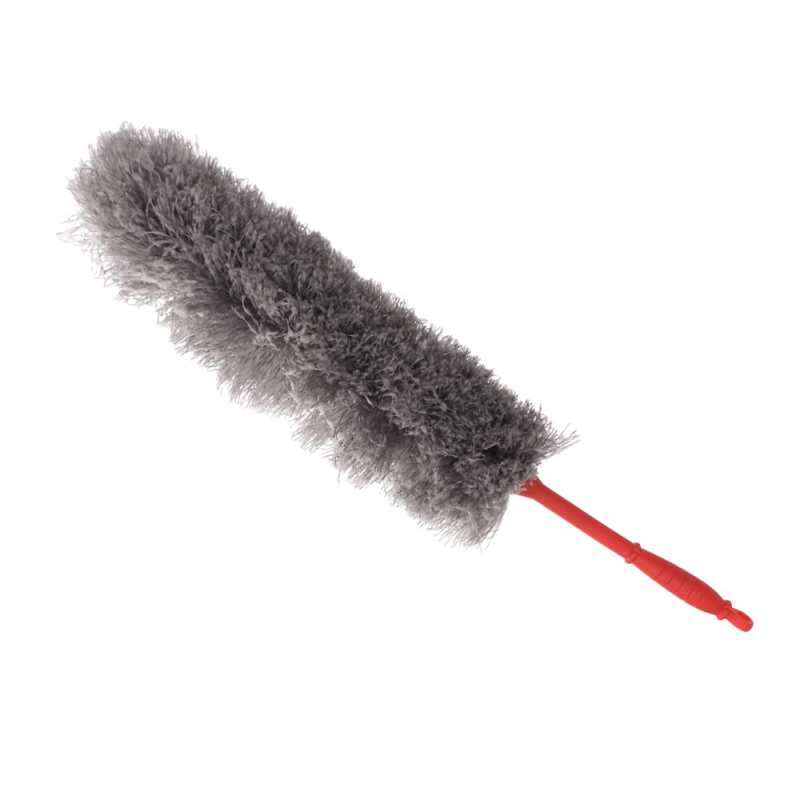 LiAo Microfiber Cleaning Duster 56x12CM Super Dust Absorbent, Soft, Red & Grey, E130023