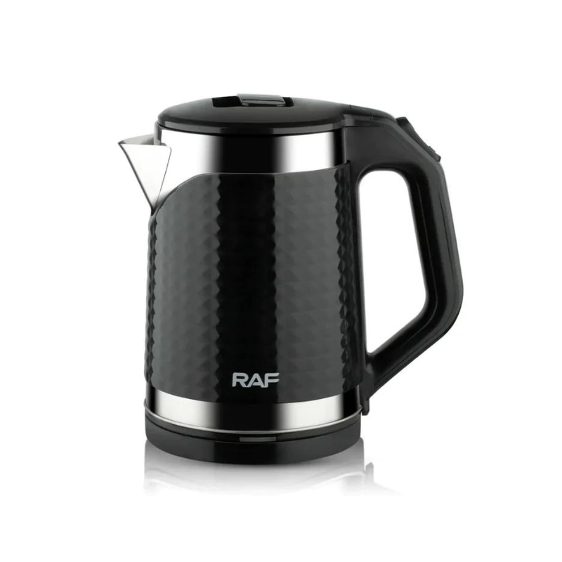 RAF Kettle 2L 2000W Stainless Steel, BPA Free Interior, 360 Swivel Base, Auto Switch Off, LED Indicator Light R.7875