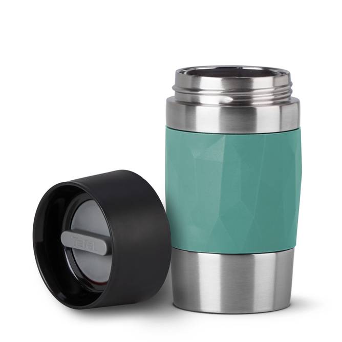 Tefal Travel Mug 0.3L Double Wall Stainless Steel Twist Green Insulated Leak Proof N2160310