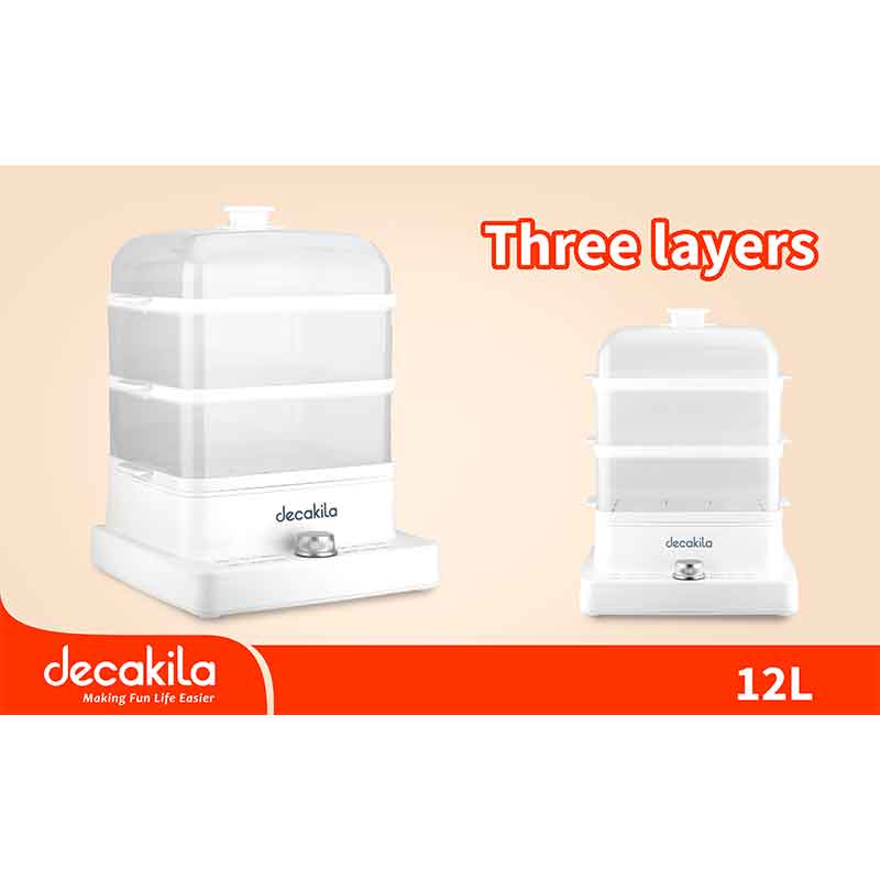 Decakila Food Steamer 12L 3 Layer KEER042W