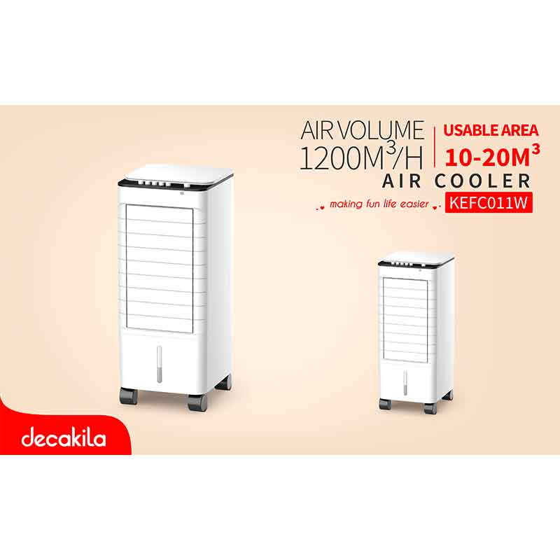 Decakila Air Cooler 130W Three Control Block Left & Right Automatic 1200m3/h KEFC011W