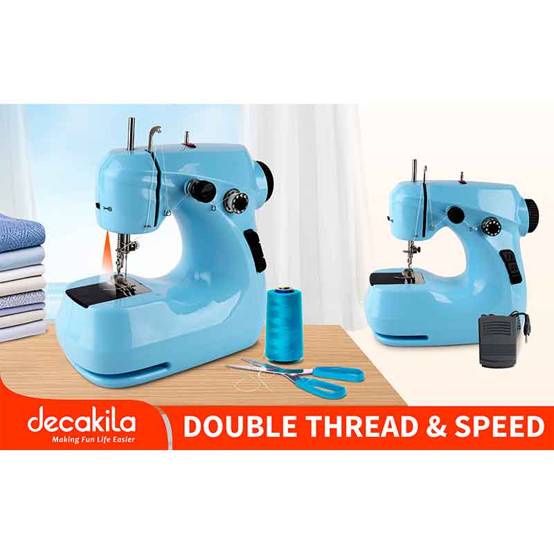 Decakila Sewing Machine Double Thread Mini Battery Powered KUTT030L