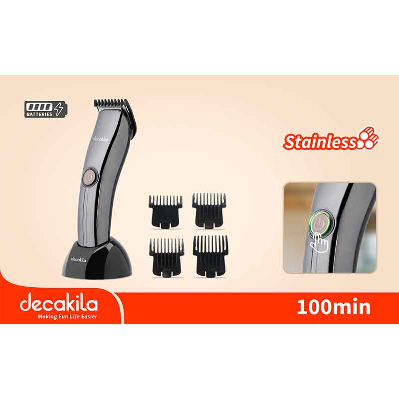 Decakila Hair Clipper 100 Minutes Multiple Accessories Stainless Steel Cutter KMHS019B