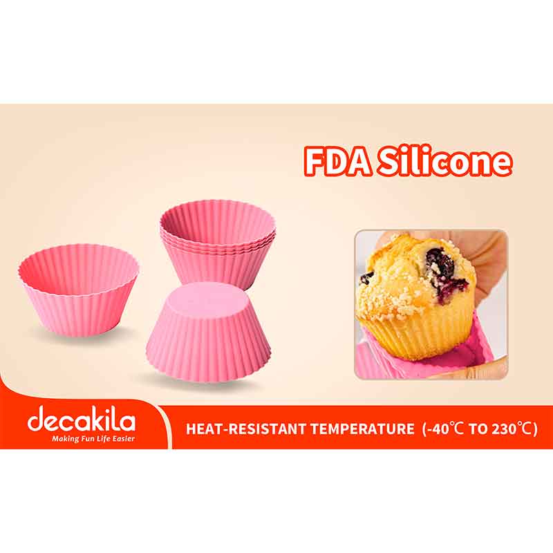Decakila Silicone Cup Cake Liner Mold Heat Resistance Temperature 40-230 Centigrade KMTT075Y