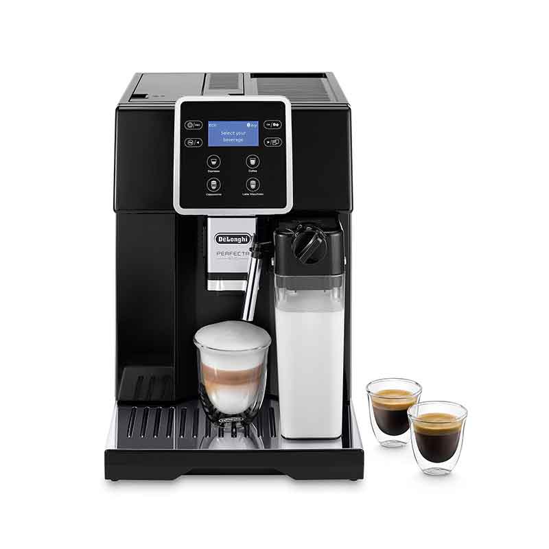 De'Longhi Bean to Cup Coffee Machine 1350W Perfecta Evo, Fully Automatic Espresso, Cappuccino, Latte Macchiato Maker, (Made in Italy) ESAM420.40.B, Black