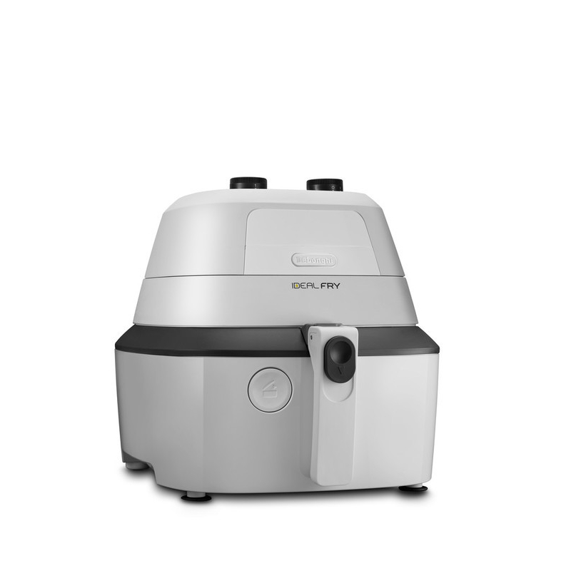 De'Longhi Low Oil Fryer 1400w 1.7L with Lid IdealFry Hot Air Fryer Single White Stand-Alone - 1.25 kg, Single, White, Rotary FH2101