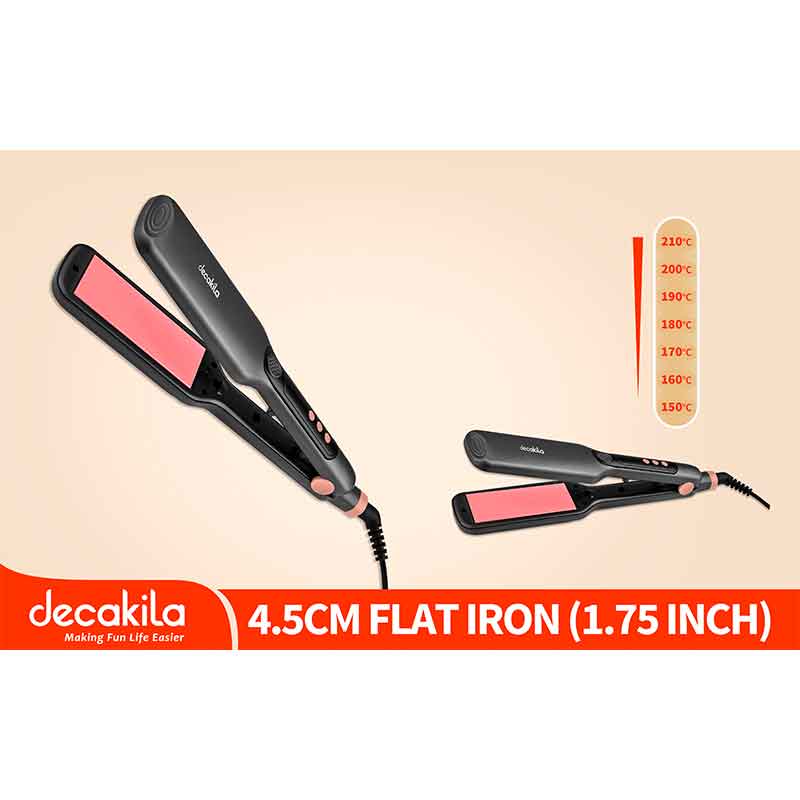 Decakila Hair Straightener Ceramic Coating 4.5CM Flat Iron Electric Temperature Control KEHS035B