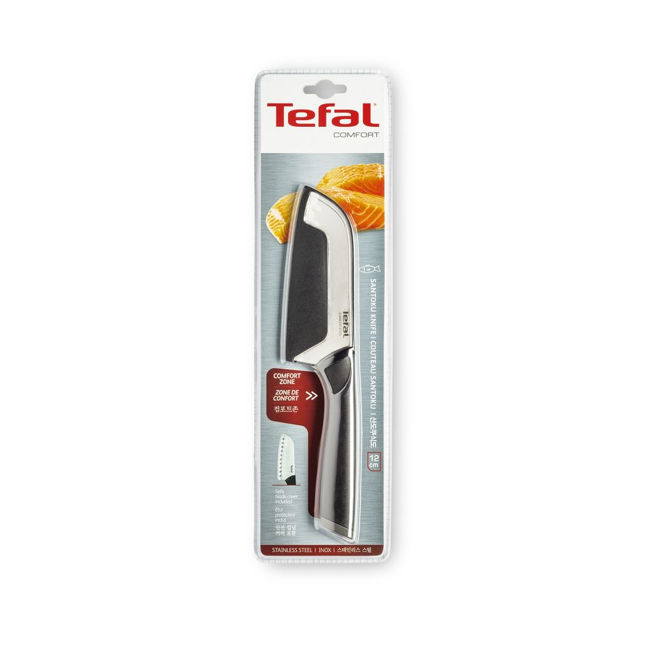 Tefal Comfort Santoku Knife 12Cm Ideal For Slicing &Amp; Chopping All Types Of Food High Performance Stainless Steel K2213604 8 Tefal Comfort Santoku Knife 12Cm Ideal For Slicing &Amp; Chopping All Types Of Food High Performance Stainless Steel K2213604