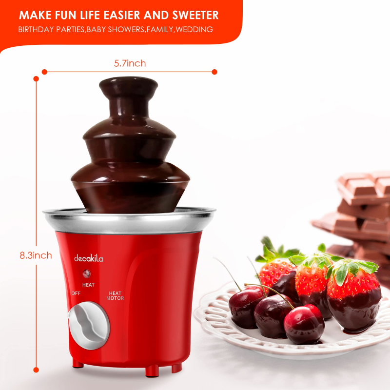 Decakila Chocolate Fountain 70W 3 Levels Of Melting Stainless Steel Plastic Body Fondue Chocolate Fountain Kett011R 8 Decakila Chocolate Fountain 70W 3 Levels Of Melting Stainless Steel Plastic Body Fondue Chocolate Fountain Kett011R