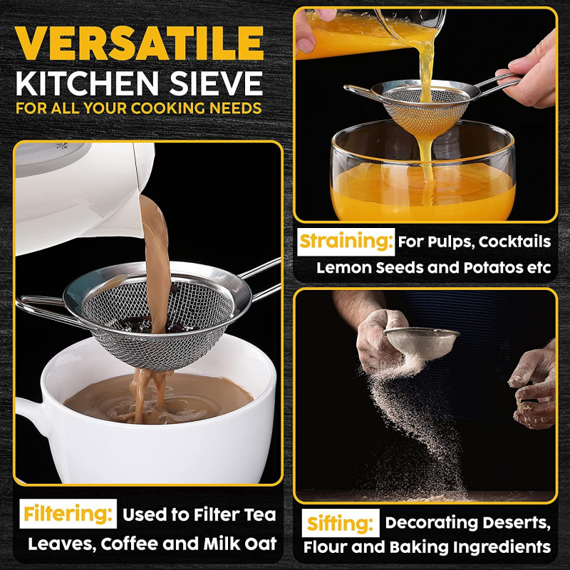 Nadstar Strainer Stainless Steel 20 Cm Multipurpose Kitchen Tea Strainer 2023007 4 Nadstar Strainer Stainless Steel 20 Cm Multipurpose Kitchen Tea Strainer 2023007