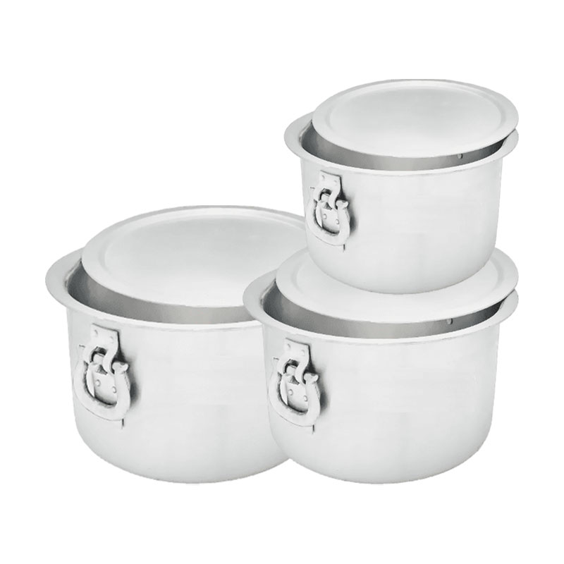 Nadstar Aluminium Sufuria 3Pcs With Lid &Amp; Handle 50L 55L 65L Cookware Set Tope Cooking Pot For Commercial Use - Gauge 8 Kitchen Heavy Duty Tapela 1 Nadstar Aluminium Sufuria 3Pcs With Lid &Amp; Handle 50L 55L 65L Cookware Set Tope Cooking Pot For Commercial Use - Gauge 8 Kitchen Heavy Duty Tapela