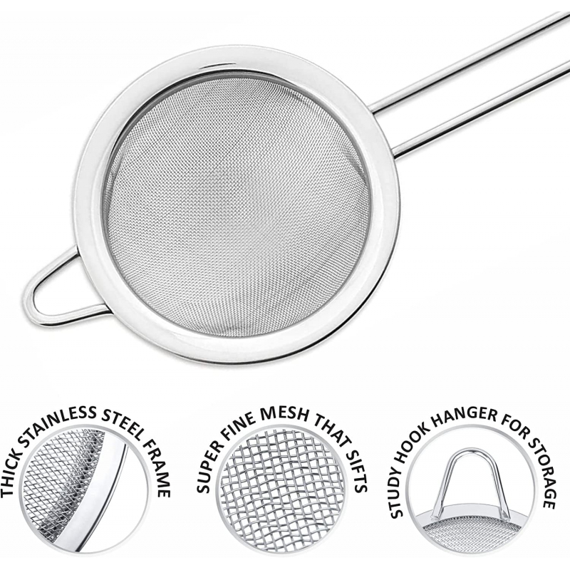 Nadstar Strainer Stainless Steel 20 Cm Multipurpose Kitchen Tea Strainer 2023007 3 Nadstar Strainer Stainless Steel 20 Cm Multipurpose Kitchen Tea Strainer 2023007