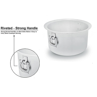 Nadstar Aluminium Sufuria 6pcs with Lid & Handle 29L 31.5L 34.5L 37.5L 39.5L 42.5L Cookware Set Tope Cooking Pot for Commercial Use - Gauge 13 Kitchen Heavy Duty Tapela