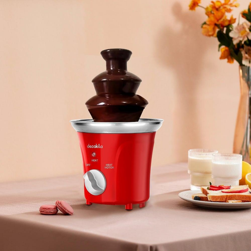 Decakila Chocolate Fountain 70W 3 Levels Of Melting Stainless Steel Plastic Body Fondue Chocolate Fountain Kett011R 3 Decakila Chocolate Fountain 70W 3 Levels Of Melting Stainless Steel Plastic Body Fondue Chocolate Fountain Kett011R