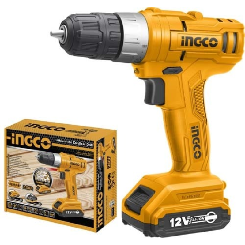 Ingco Lithium-Ion Cordless Drill 12V Cdli1211 1 Ingco Lithium-Ion Cordless Drill 12V Cdli1211