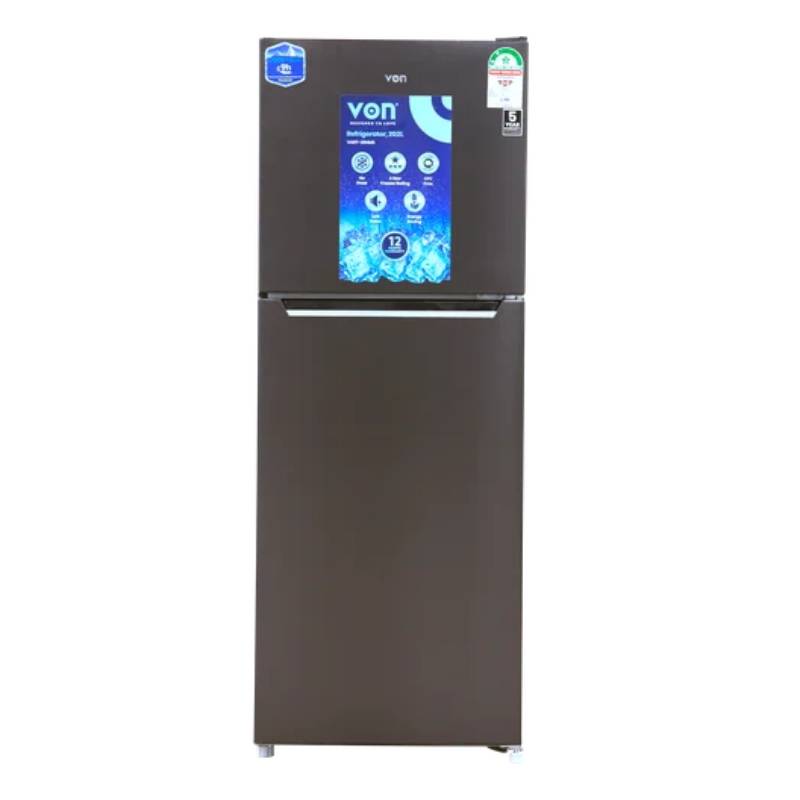 Von Double Door Fridge, 202L Silver Vart-26Nms 1 Von Double Door Fridge, 202L Silver Vart-26Nms