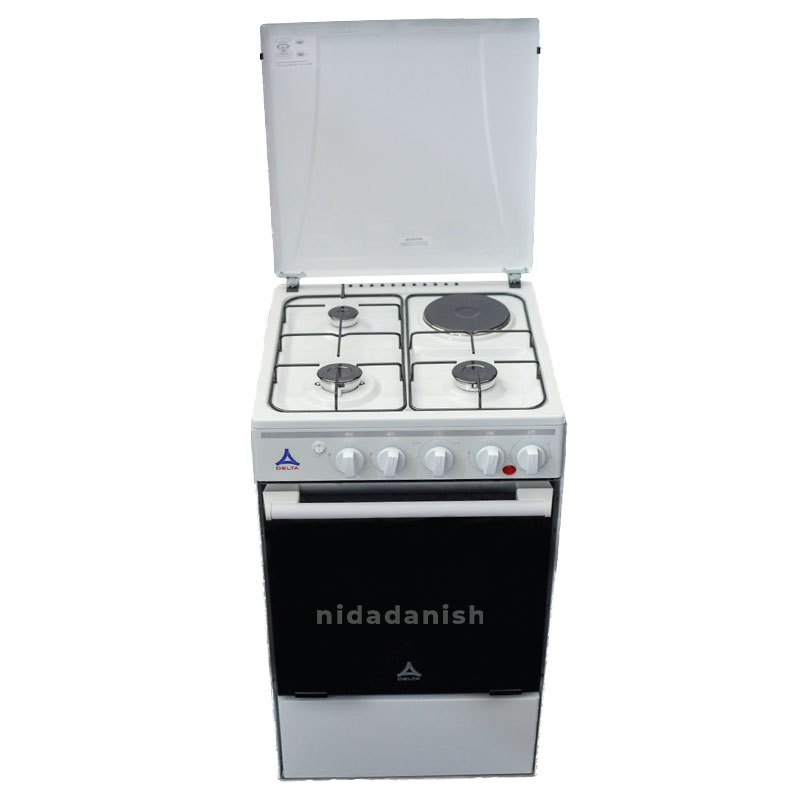Delta Cookers 50X55Cm 3 Gas Burner, 1 Electric Hotplate With Gas Oven &Amp; Grill Black Dgc31B 5 Delta Cookers 50X55Cm 3 Gas Burner, 1 Electric Hotplate With Gas Oven &Amp; Grill Black Dgc31B