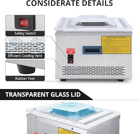 Commercial Vacuum Sealer Chamber Machine 37Kg Dz-260T 6 Commercial Vacuum Sealer Chamber Machine 37Kg Dz-260T