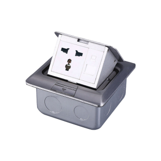 Tronic Single Floor Socket with 1 Data Port