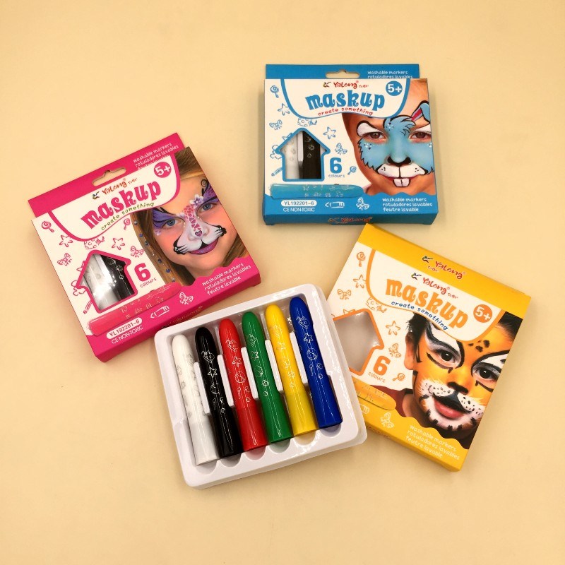 Yalong Face Painting Markers 6 Colors P06966 1 Yalong Face Painting Markers 6 Colors P06966