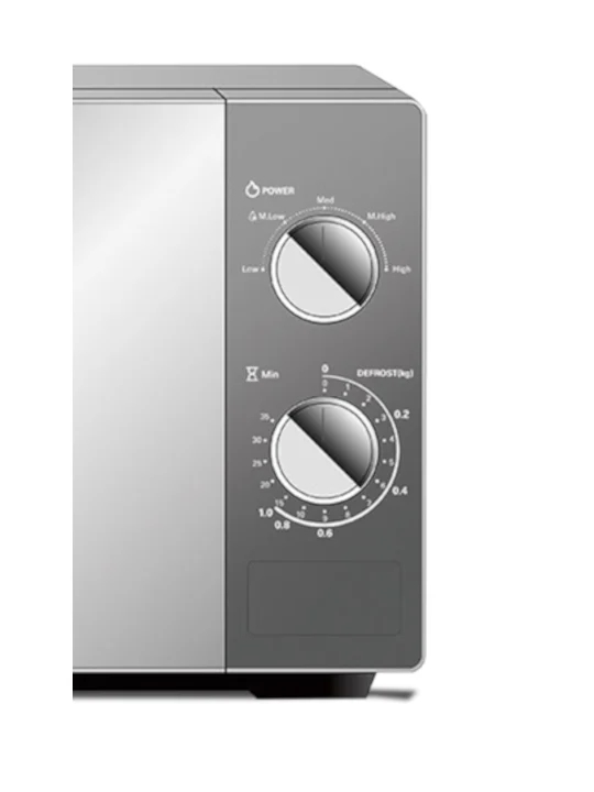 Hisense Microwave 20L 700W Solo Manual, 6 Power Levels, Push Button, Defrost, Cooking Timer, Durable Door, 360° Rotating Plate, Mirror H20Moms10 2 Hisense Microwave 20L 700W Solo Manual, 6 Power Levels, Push Button, Defrost, Cooking Timer, Durable Door, 360° Rotating Plate, Mirror H20Moms10