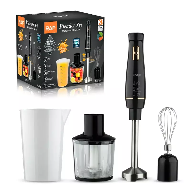 Raf 4 In 1Electric Blender Handheld Immersion 800W Hand Mixer For Kitchen Stainless Steam 4 Raf 4 In 1Electric Blender Handheld Immersion 800W Hand Mixer For Kitchen Stainless Steam