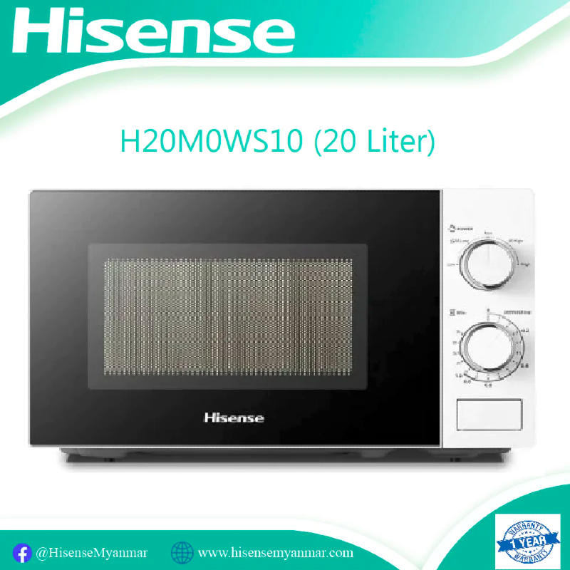 Hisense Microwave 20L 700W Solo Manual, Knobs Push Button, 6 Power Levels, Defrost, Cooking Timer, Cooking Signal, Painted Cavity, Without Grill, White H20Mows10 5 Hisense Microwave 20L 700W Solo Manual, Knobs Push Button, 6 Power Levels, Defrost, Cooking Timer, Cooking Signal, Painted Cavity, Without Grill, White H20Mows10
