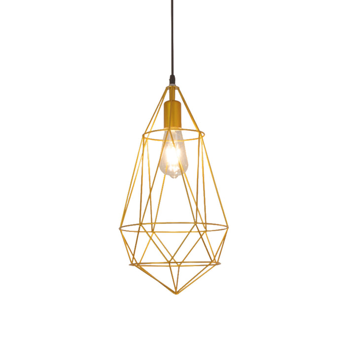 Tronic Gold Diamond Cage Pendant Lamp 1 Tronic Gold Diamond Cage Pendant Lamp