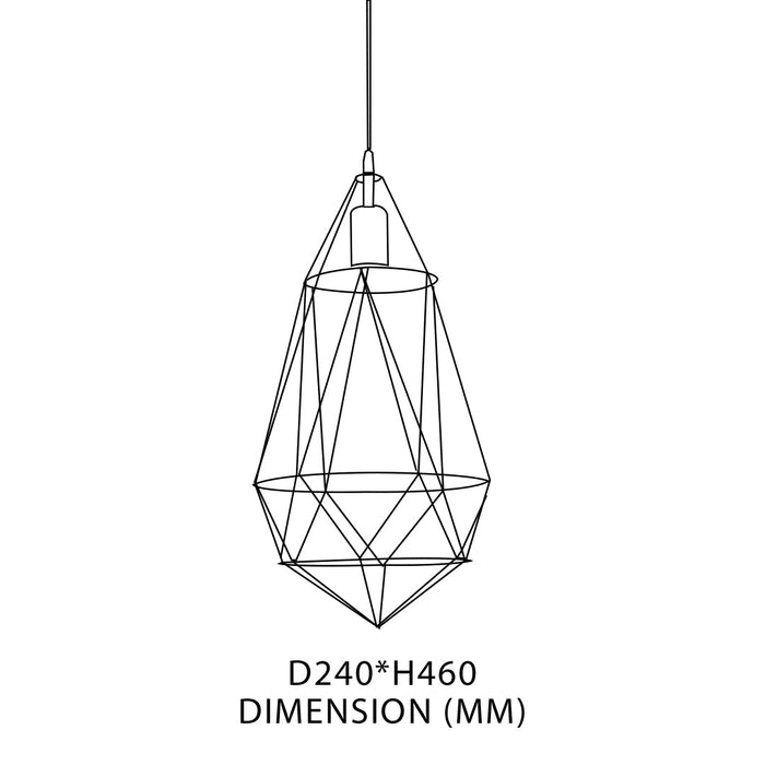 Tronic Black Diamond Cage Pendant Lamp 2 Tronic Black Diamond Cage Pendant Lamp