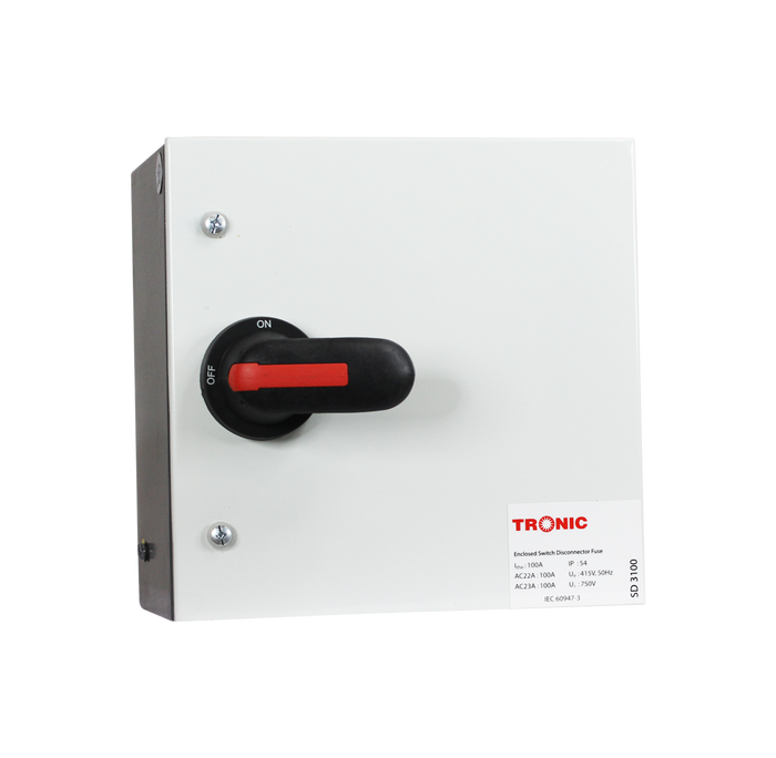 Tronic Main Switch Fused With Rotary 100A 1 Tronic Main Switch Fused With Rotary 100A