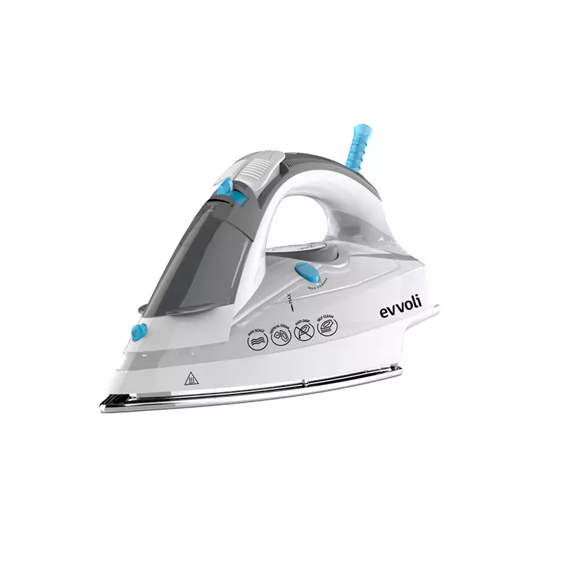 Evvoli Steam Iron With Ceramic Sole White Or Black Colour 2400W Evir-H2400B-W 2 Evvoli Steam Iron With Ceramic Sole White Or Black Colour 2400W Evir-H2400B-W
