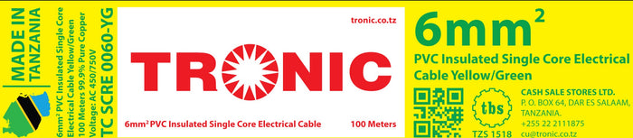 Tronic 6Mm Single Core Cable 3 Tronic 6Mm Single Core Cable