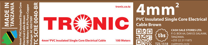 Tronic 4Mm Single Core Cable 3 Tronic 4Mm Single Core Cable