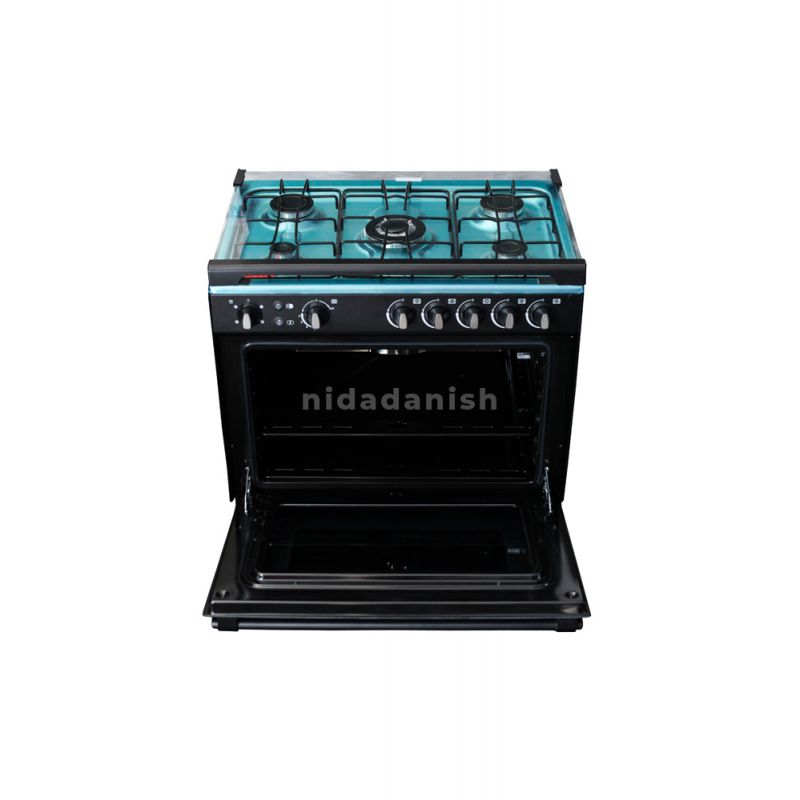Delta Gas Cookers 80X55Cm Gas Oven &Amp; Grill 5 Gas Burner Black Silver Steel Dgc50B 3 Delta Gas Cookers 80X55Cm Gas Oven &Amp; Grill 5 Gas Burner Black Silver Steel Dgc50B