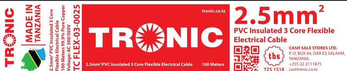 Tronic 2.5Mm 3 Core Flexible Cable 2 Tronic 2.5Mm 3 Core Flexible Cable
