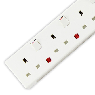 Tronic 4 Way Extension Cord with Neon EC 4954
