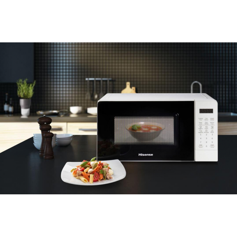 Hisense Microwave 20L 700W Solo Digital Touch Display, 6 Levels, Push Button, White H20Mows11 3 Hisense Microwave 20L 700W Solo Digital Touch Display, 6 Levels, Push Button, White H20Mows11