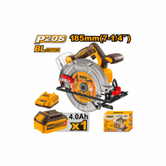 Ingco Cordless Circular Saw 20V with Brushless Motor & Adjustment Settings CSLI18511