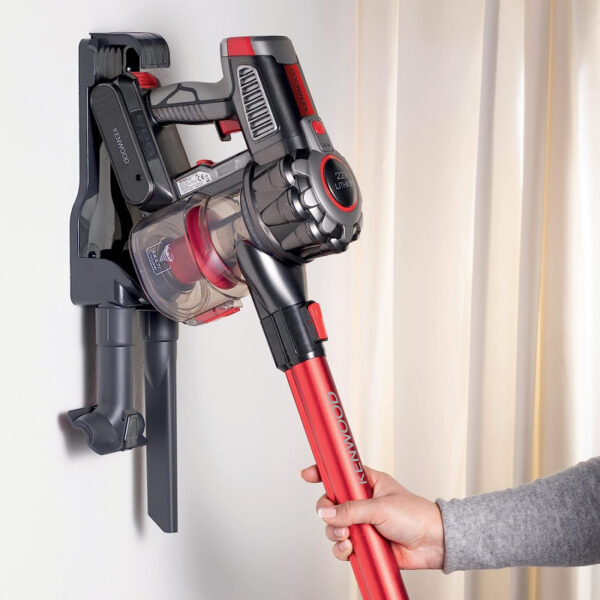 Kenwood Cordless Vacuum Cleaner 2-in-1 Upright Stick Vacuum Cleaner + Handheld Vacuum Cleaner with 22.2V Li-ion Battery 160W Suction Power 45 Minutes Run Time for Multi Surface SVM12.000RD
