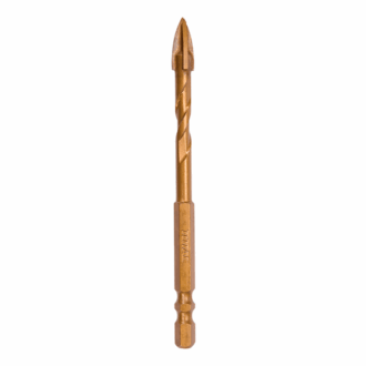 Total Drill Bit for Glass & Tile Cross Tool Head 8 x 85mm Titanium Plated TACG200812