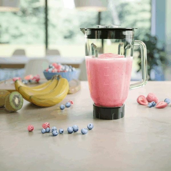 Philips Blender 5000 Series 2L 1200W with 1.5L Plastic Jar, 3 Speed & Pulse, ProBlend Plus Technology, Ice Crushing, Chopper & Mill Attachment HR3033