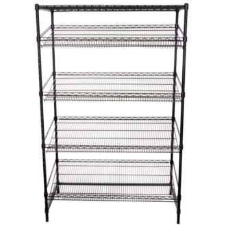 Generic Commercial Food Selling Wire Rack 5 Tier Black