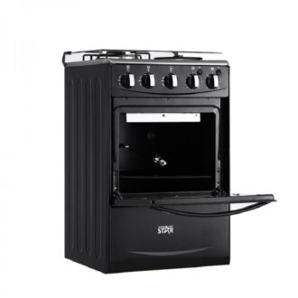 Winning Star Freestanding Cooker 2 Gas Burners, 2 Electric Burners with 52L Oven Black