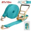 Total Car Ratchet Tie Down Ratchet/Straps 8T x 10m with S Hook THTRS8101