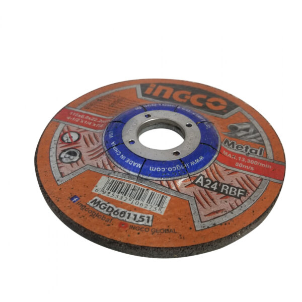Ingco Abrasive Metal Cutting Disc 115mm with Depressed Center for Metal MGD601151