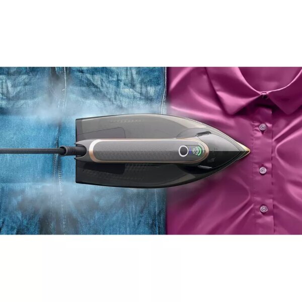 Philips Steam Iron Azur 3000W 350ml, 260g Turbo Steam Boost, No Burns, 80g Continuous Steam, Auto Shut-off, Black 8000 Series DST8041