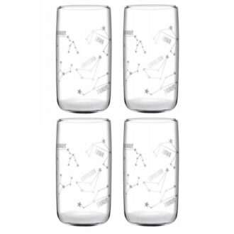 Pasabahce Iconic Zodiac Décor 4pcs Long Glass 540ml 420039