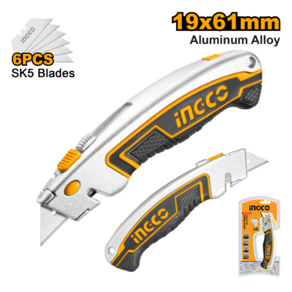 Ingco Professional Utility Cutter Knife HUK6128